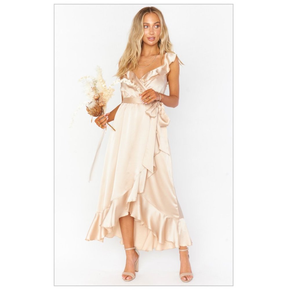 Samantha Ruffle Wrap Dress